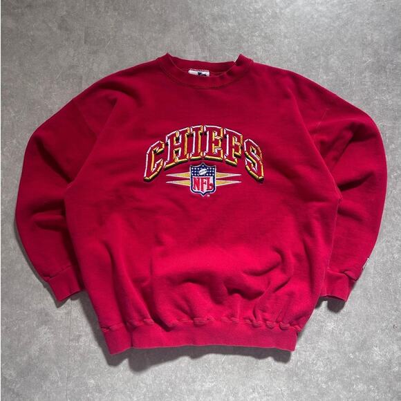 Logo Athletic Other - 90s Vintage Kansas City chiefs Diamond Cut Embroidered Red Crewneck Size L